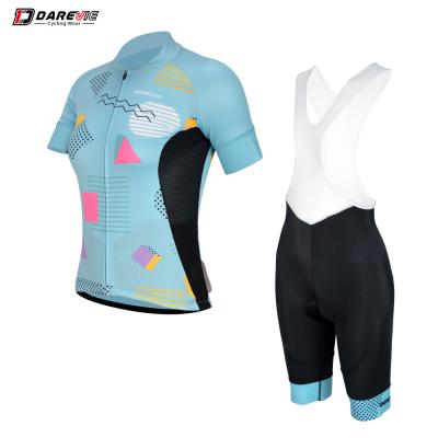 China Lady Cycling Wear Custom Breathable Design OEM Tank Top Bib Cycling Shorts With Good Quality For Women for sale