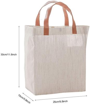 China Eco Friendly Eco Friendly Heavy Duty Canvas Tote Bag With Pocket Cotton Canvas Bag With Leather Handle for sale