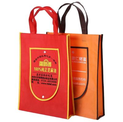 China Eco Friendly Custom Shopping Logo Printed Foldable Eco Friendly Folding Carry Grocery Packaging easy portable pp non woven Tote Bag for sale