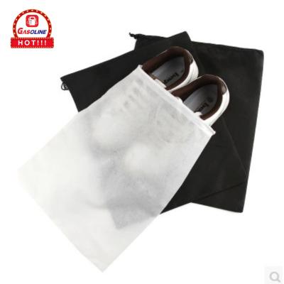 China Customized logo cheap high quality eco-friendly eco friendly printed non woven shoe packaging drawstring bags for sale