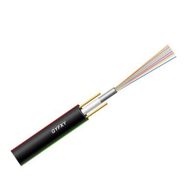 Κίνα Σχήμα 8 GYFXY FTTH πυρήνων 2-12 πολλαπλού τρόπου οπτικών ινών εξωτερική θήκη PE καλωδίων υπερυψωμένη προς πώληση
