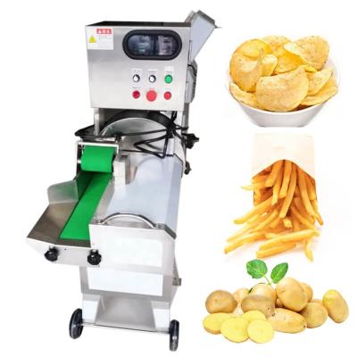 China Vegetable Processing Plant French Fries Making Machine Potato Chips Cutting Machine Vegetable Yam Strip Cutter Machine for sale