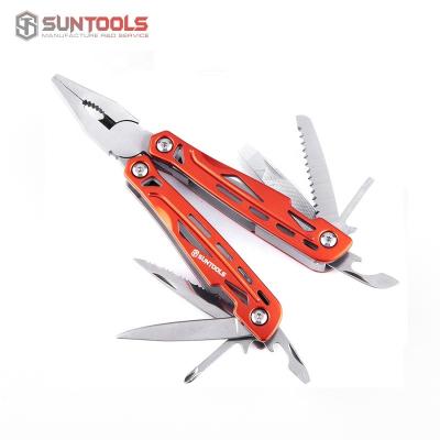 China Stainless Steel Multi Popular Hand Tool Multi Functiona Pliers Pocket Multi-Tools With Anodized Aluminum Handle for sale