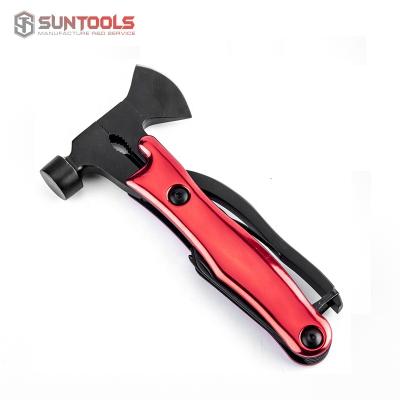 China SUNTOOLS Portable Black Finished Stainless Steel Blades Emergency Hammer Tool Outdoor Camping Multi Ax for sale