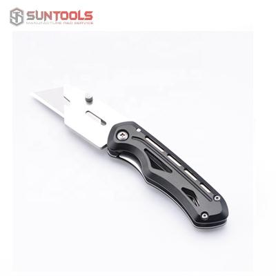 China Easy Carry Stainless Steel Blade Aluminum Handle Folding With Variable Blades Office Utility Knife for sale