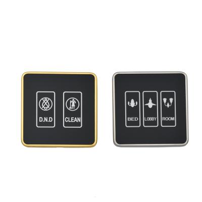 China Tempered Crystal Glass Panel Hotel Doorbell Touch Switch Work With Do Not Touch /Room Number /DND System for sale