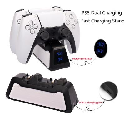 China ERGONOMIC Controller Dual Port Charging Dock Holder for Sony PS5 Gamepad Gamepad Charger Dock for sale