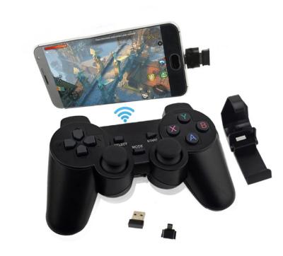 China With Phone Holder Black 2.4G USB Wireless Handle Game Controller For PC Android TV Box Phone for sale