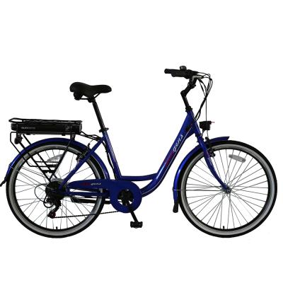 China Steel Ebike 26 Inch Dutch Ladies Electric City Bike 250w for sale