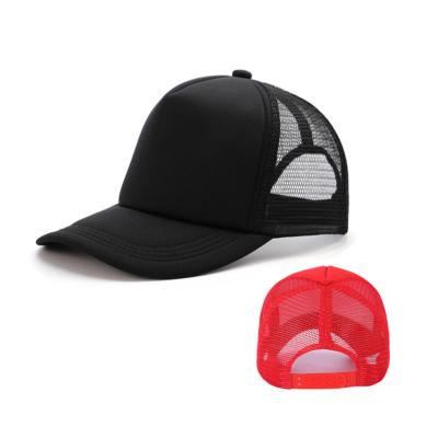 China 5-Panel Hat Custom Foam Mesh Baseball Hat Trucker Cap for sale