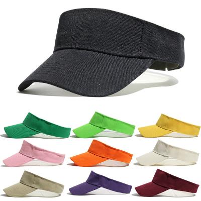 China Custom Made COMMON No Sunvisor Top Protection Tennis Solid Color Acrylic Sports Sun Visor Covers Golf Hats for sale