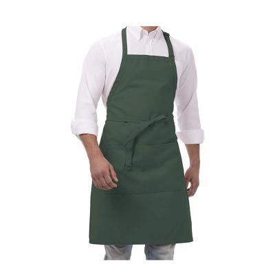 China Unisex Bib Apron Custom Design Logo Restaurant Home Kitchen Cooking Apron With Pocket for sale