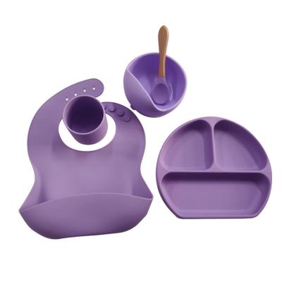 China Mid Century Modern Newborn Baby Free Silicone Feeding Set Mid Century Tableware for sale