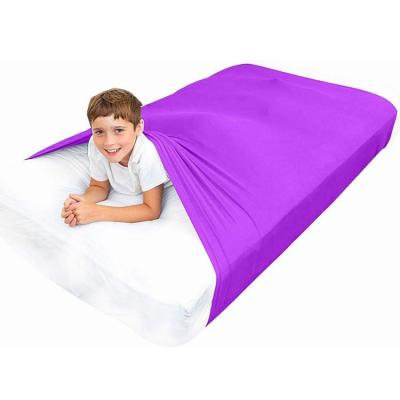 China Simple Hot Sale Purple Color Compression Sensory Blanket For Kids for sale