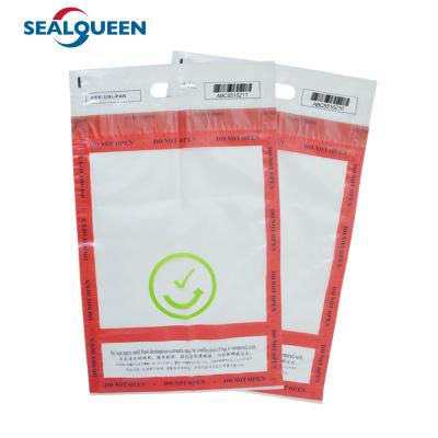 China Custom Printed Security Tamper Evident Plastic Bag Self Adhesive Sealing for sale