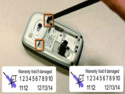 中国 保証の日付の携帯電話の電子プロダクトのための破壊できるのビニールのステッカー 販売のため