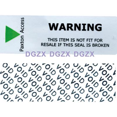 China Low Residue Custom Warranty Stickers / Tamper Evident Labels With Hidden Message for sale