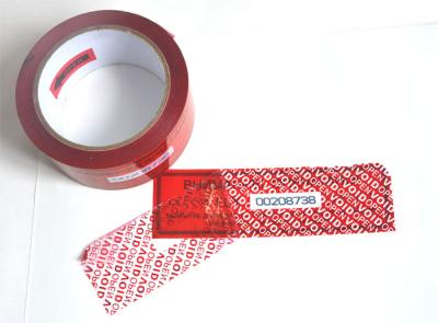 China Digital Russia Red Security Tape Provides Maximum Security With Perforation for sale