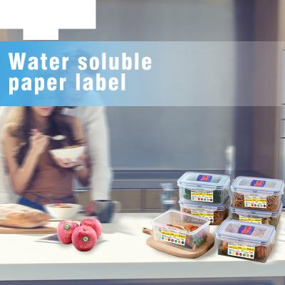 China Water soluble paper labels dissolvable labels for food packaging for sale