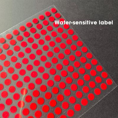 China Touch Water Turn Red Label Custom Electronic Warranty Packaging Creator Private Industrial Warning Printing Sensitive Sticker for sale