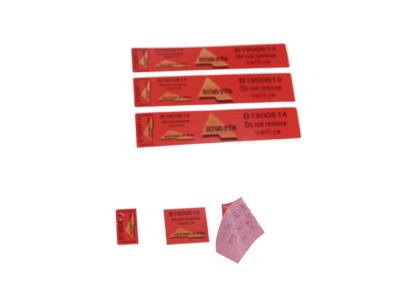 China Custom Tamper Evident Label Tape Blank Security Packing Stickers for sale