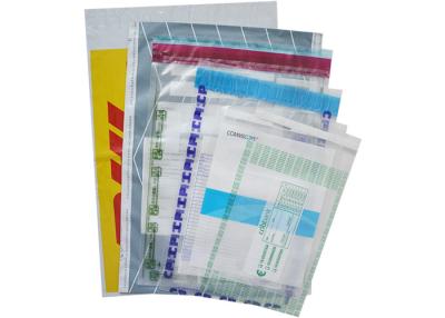 China Custom Logo Printing Tamper Evident Postal Bag Security Self - Seal Bags for bank for sale