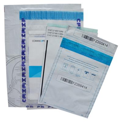 China Custom Security LDPE Tamper Evident Bags Tamper Proof Seal Bag for sale