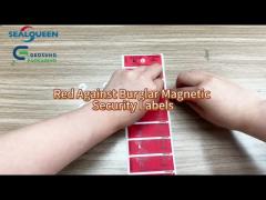 Magnetic Destruction Labels Red Security Stickers for Industrial Equipment Sealing