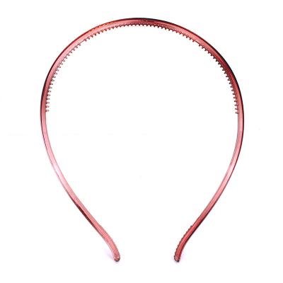 China Hot sale ladies decorative round plastic headband for girls, light red headband for girls for sale