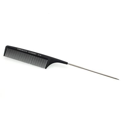 China Decoration Barber Cheap Rat Tail Carbon Fiber Hair Brush Comb For Hair Picks Parting Comb for sale