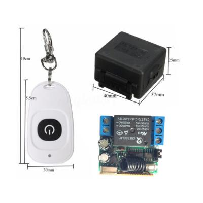 China Mini Wireless RF Auto Interrupt Switch 10A Relay Output Radio DC 12V 1 Channel Remote Control Receiver for sale