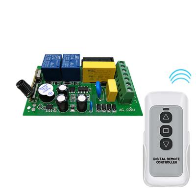 China Curtains AC 220V Electric Wireless Remote Control Switch Receiver + Transmitter Tubular Motor Forward Reverse and Stop for sale