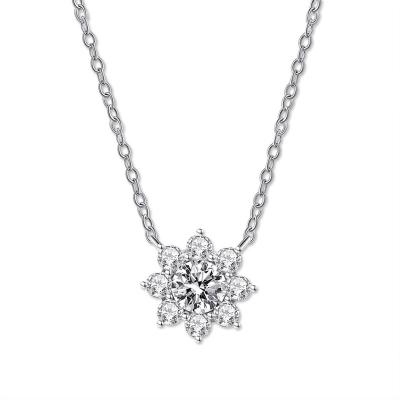 China CLASSIC Necklace from Sterling Silver Created Moissanite Pendant from Classic 925 for sale