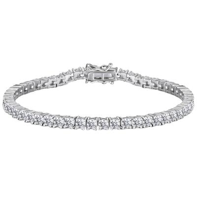 China Hip Hop CLASSIC 925 Sterling Silver Created Moissanite Tennis bracelets wholesale for sale