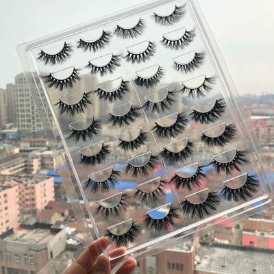 China Natural Super Long Natural Mink Lashes Short Lashes 15mm 16mm 18mm 3d Mink Natural Tapered Lashes Lashes Wholesale Boxes Fluffy Lashes Seller for sale