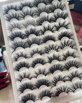 China Wholesale 3D Mink Eyelashes 3d Mink Eyelashes 100% Natural Hand Made Mink Eyelashes 25mm Lashes With Customized Cases for sale