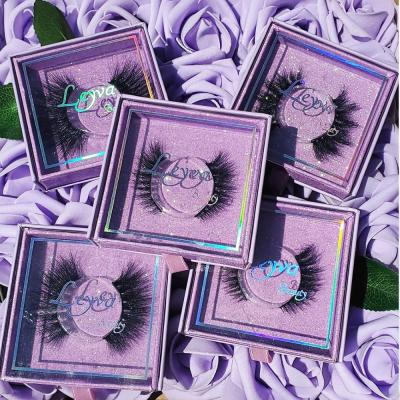 China Customized natural purple eyelash boxes peri 2022 blue lash boxes wholesale private logo lash boxes mink eyelashes full strip lashes for sale