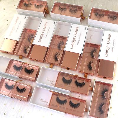 China Brand white and gold brand natural eyelash natural wholesale logo mink eyelash custom mink eyelash packaging packaging for sale