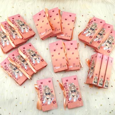 China Wholesale price 20mm mink natural eyelash seller custom eyelash box with cute heart-shaped logo eyelash box packaging for sale