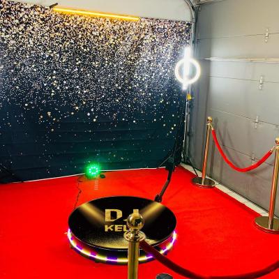 China 360 Photo Glass Booth 100cm 4 People 2022 Auto Rotate 360 ​​Video Camera Photo Booth Platform With LED Ring Light 115cm 4-6 People Party Event Wedding Supplies for sale