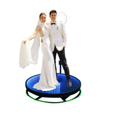 China New Radio 360 Meeting Photo Booth Portable Automatic Rotation 80cm Wedding Party Events And Video Booth With Ring Light Software And Motor for sale