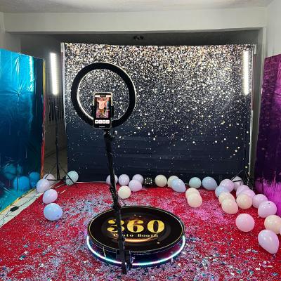 China Wedding Party Custom 360 Camera Photo Booth Accessories Video Booth Automatic Rotation 100cm 100cm Led 360 Photo Booth For Party Wedding Supplies for sale