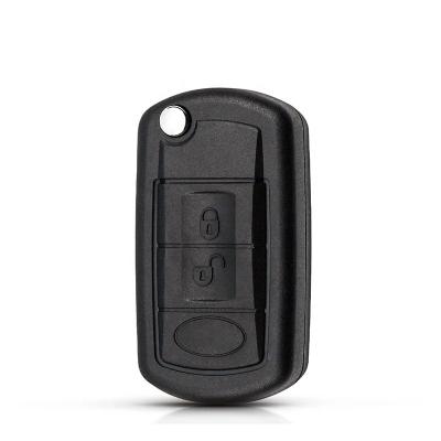 China ABS+Metal 3 Button Blade Blank Flip Folding Car Smart Key Case Shell Cover For Land Rover LR3 Discovery Sport Chain Rover Auto Parts for sale