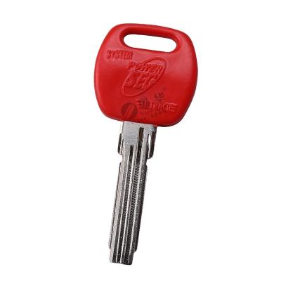 China Open Key Custom Red Plastic Rubber Head Brass Key Blanks For Key Blank Manufacturer 32 Years Kale Lock for sale