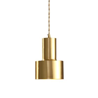 China Retro Residential Nordic Brass Chandelier Bar Pendant Light Single Head Single Head Copper Single Dining Hanging Lamp for sale