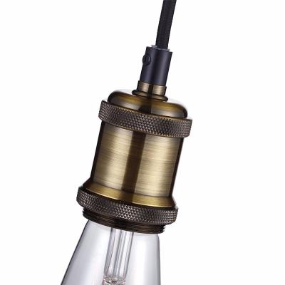 China Screw Vintage Edison Lamp Base Aluminum Pendant Retro Decorative Light Bulb Fittings E27 Socket E27 Lamp Head Lamp Holder for sale