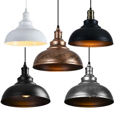 China Retro Lamp Base Residential Industrial Rustic Pendant Light Iron Hanging Lamp For Kitchen Dining Room Warehouse Bar for sale