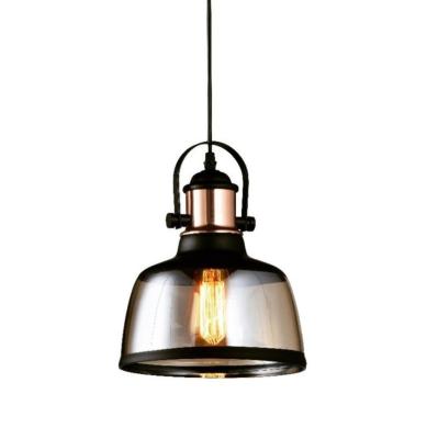 China Contemporary Metal Ceiling Light Antique Brass Glass Shade for sale