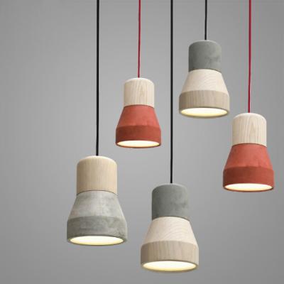 China Modern Italy Designers Style Decorative Gray Cement Lamp Hotel Restaurant Kitchen Small Modern Concrete Pendant Light for sale