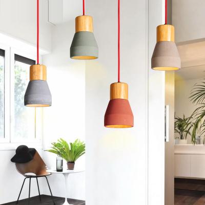 China Modern Concrete Pendant Light Indoor Lamps Retro Cement Modern Concrete Attic Pendant Light for sale